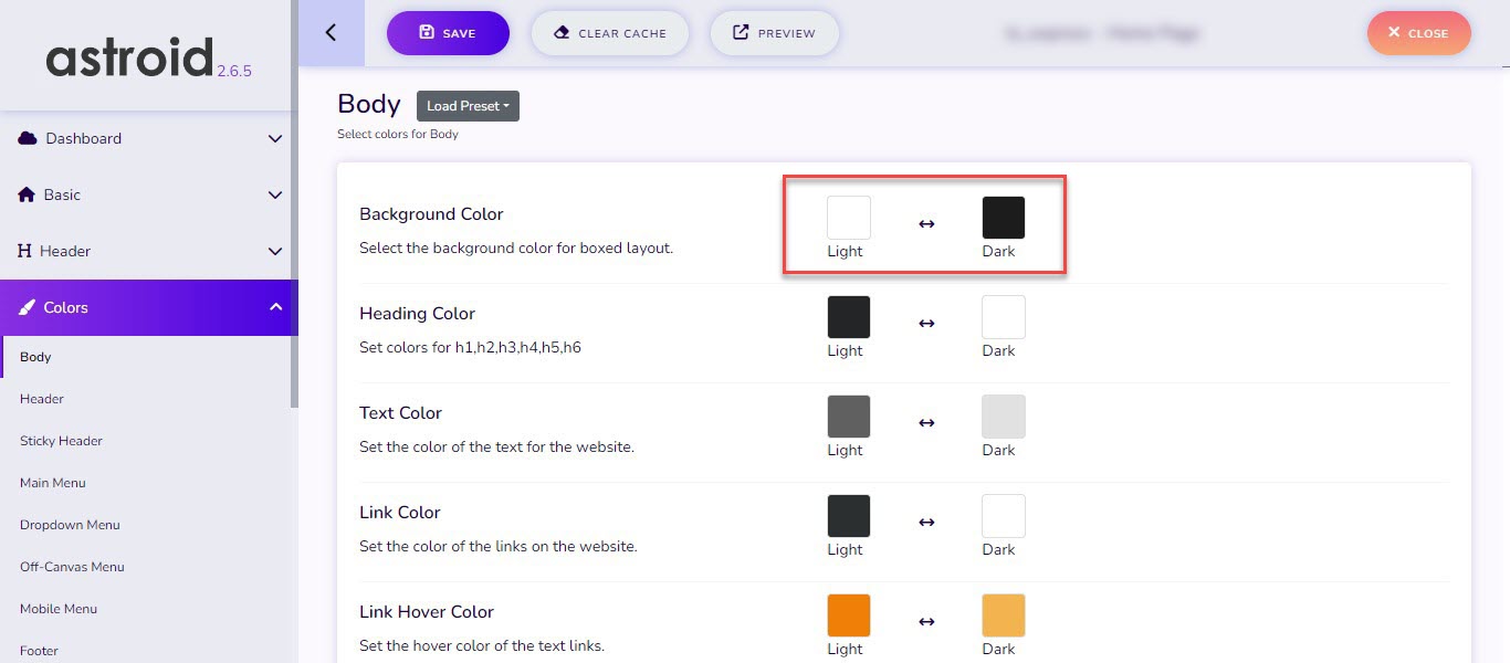 Update Color Mode